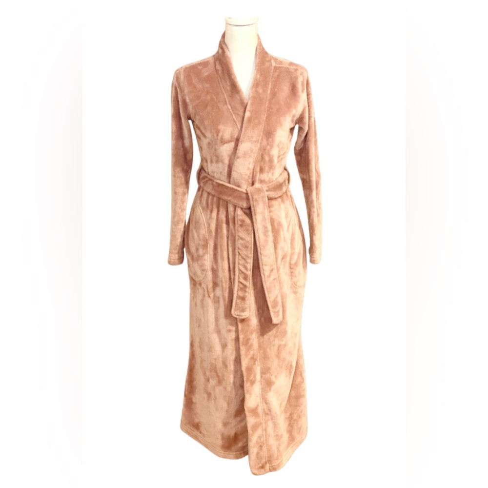UGG Marlow Bath Robe Plush Fleece Dusk Pink Pockets Women’s Small